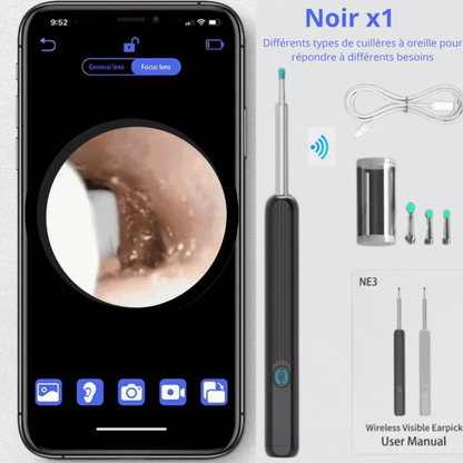 Nettoyant Oreille Otoscope,  Camera Oreille D'élimination Du Cérumen  |  EarexPro™