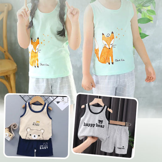 Pyjama d’Été Stylé avec Short en Coton pour Enfant